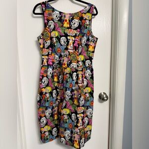ModCloth Folter Day of the Dead Sugar Skull Dress (XL)